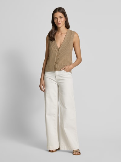 MOS MOSH Gilet met V-hals, model 'Kirby' Beige - 1