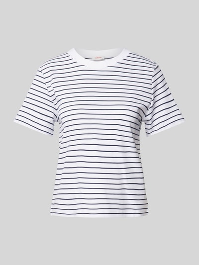 s.Oliver RED LABEL T-shirt met ronde hals Marineblauw - 2