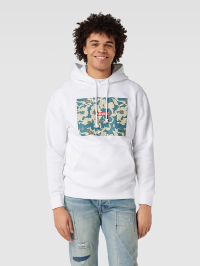 Levi's® Oversized hoodie met motiefprint Wit - 4