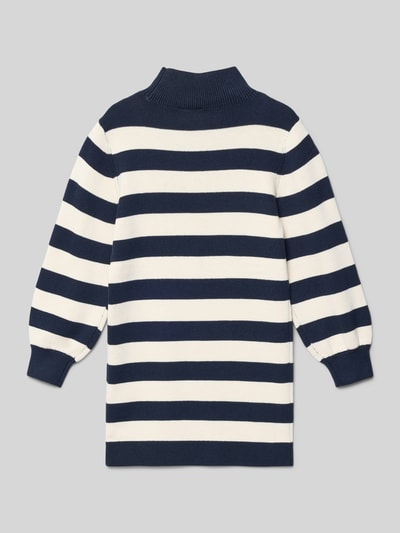 s.Oliver RED LABEL Loose fit gebreide jurk van katoenmix Marineblauw - 3