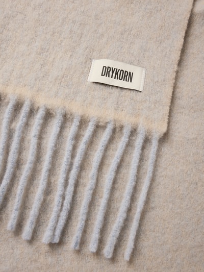 Drykorn Schal aus Alpaka-Mix mit Fransen Modell 'BEAUT' Hellblau Melange 2