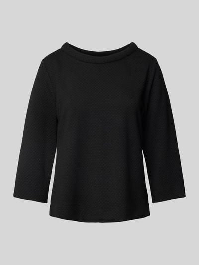 s.Oliver BLACK LABEL Regular Fit Sweatshirt mit 3/4-Arm und Strukturmuster Black 2