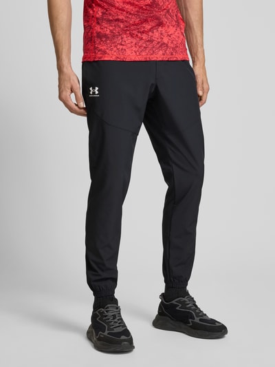 Under Armour Relaxed Fit Trainingshose mit Label-Print Modell 'Vibe' Black 4