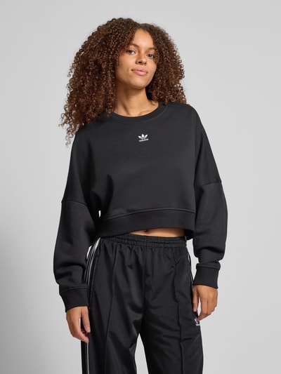 adidas Originals Cropped Sweatshirt mit Logo-Stitching Black 4