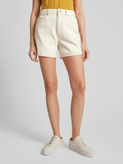 Vero Moda Loose Fit Jeansshort in unifarbenem Design Modell 'ZURI' Ecru 4