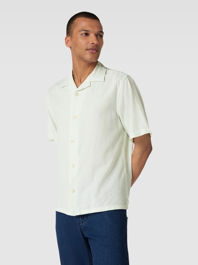 Jack & Jones Premium Freizeithemd mit Leinen-Anteil und Streifenmuster Modell 'SUMMER' Hellgruen 4