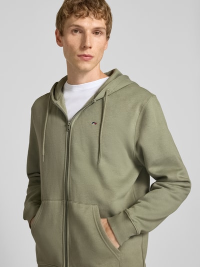 Tommy Jeans Regular Fit Sweatjacke aus Baumwoll-Mix Oliv 3