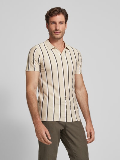 Lindbergh Poloshirt mit Streifenmuster Offwhite 4