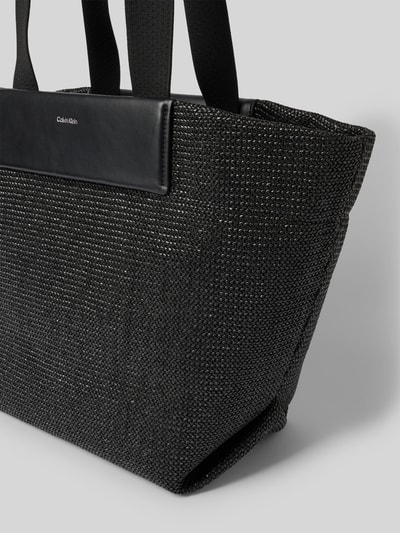 CK Calvin Klein Shopper mit Strukturmuster Modell 'RAFFIA' Black 3
