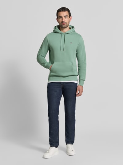GANT regular fit hoodie van katoenmix Mintgroen - 1