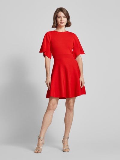 Ted Baker Minikleid in unifarbenem Design mit Rundhalsausschnitt Rot 1