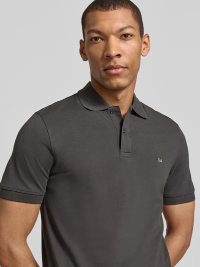 Christian Berg Men Regular Fit Poloshirt mit Stitching Anthrazit 3
