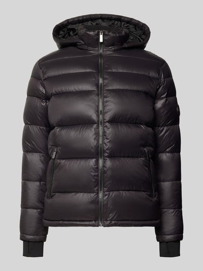 CARS JEANS Kurtka pikowana z kapturem model ‘WOLVES’ Czarny 2