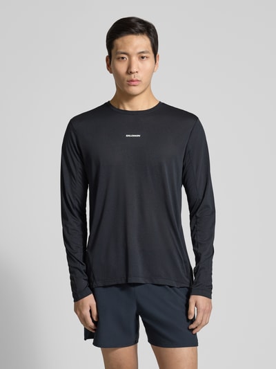 Salomon Funktionsshirt mit Logo und Rundhalsausschnitt Black 4