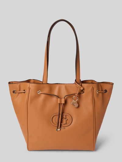 Guess Shopper met labelapplicatie, model 'CALEBRA DRAWSTRING TOTE' Cognac - 2