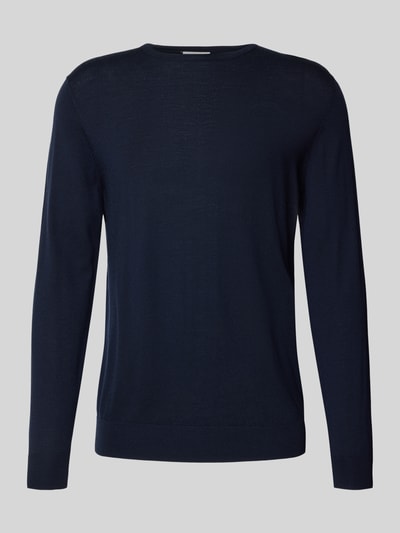 Profuomo Pullover aus Merinowolle mit Rundhalsausschnitt Marine 2