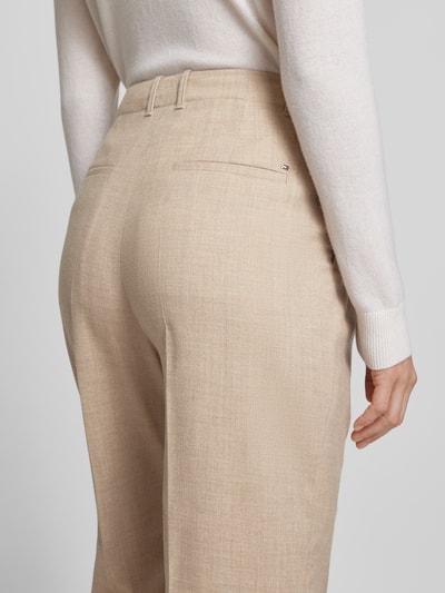 Tommy Hilfiger Wide Leg Wollhose mit Bundfalten Beige 3