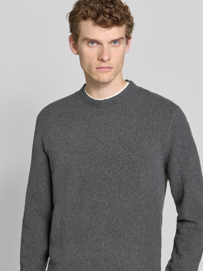 JACK & JONES Premium Strickpullover mit Polokragen Modell 'MAVERICK' Mittelgrau Melange 3