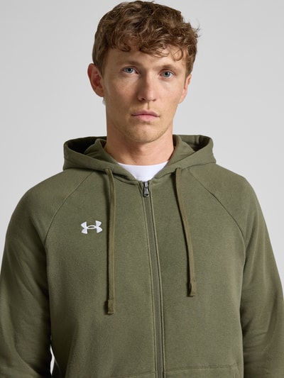 Under Armour Sweatjack met kangoeroezak Olijfgroen - 3