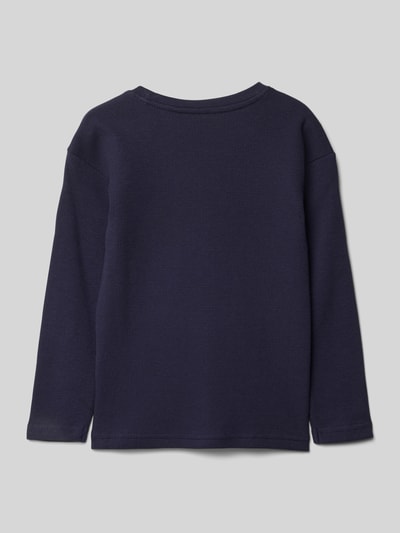 Blue Seven Longsleeve mit Strukturmuster Marine 3