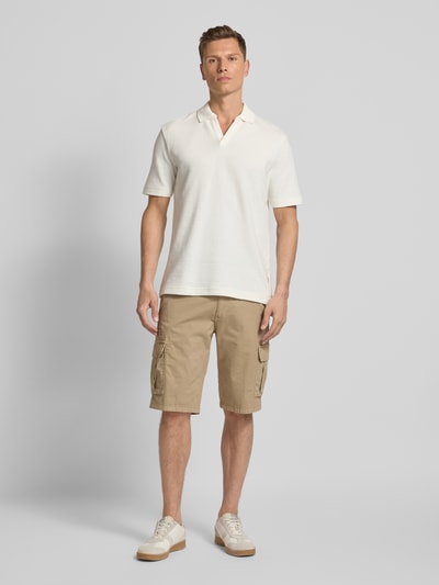 Marc O'Polo Regular fit poloshirt van een mix van katoen en elastaan Offwhite - 1