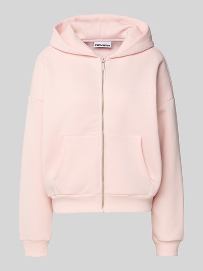Review Bluza rozpinana oversized z kapturem Różowawy 2