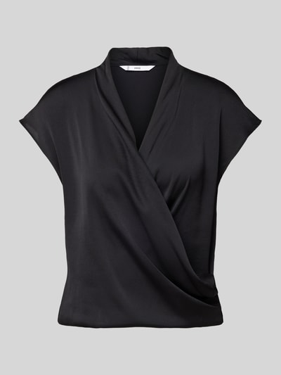 Mango Regular Fit Bluse in Wickel-Optik Modell 'CRUSIE' Black 2