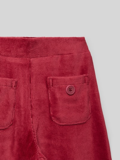 Mayoral Spodnie sztruksowe z szeroką nogawką i kieszeniami z tyłu Czerwony 2