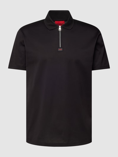 HUGO Regular Fit Poloshirt mit Label-Patch Black 2