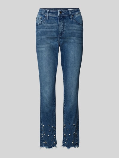 s.Oliver RED LABEL Slim Fit Jeans aus Baumwoll-Mix mit Schmucksteinen Modell 'BETSY' Jeansblau 1