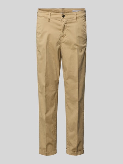Produktfoto, Chino mit Eingrifftaschen von MAC in Beige aus Baumwoll-Elasthan-Mix, Regular-Fit, Bundweite 40 cm, Innenbeinlänge 71 cm, Damen