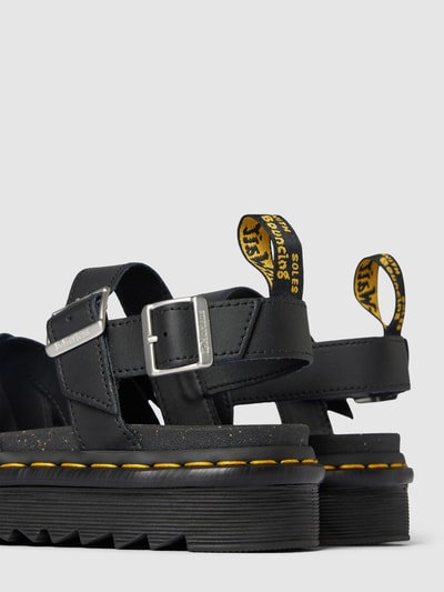 Dr. Martens Sandalen van leer met plateauzool, model 'Avry' Zwart - 2