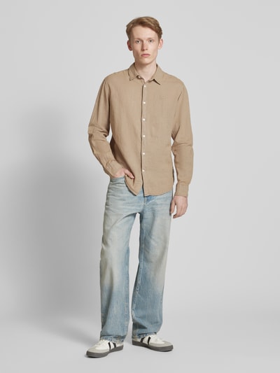 Pepe Jeans Koszula casualowa z listwą guzikową model ‘ARNAU’ Beżowy 1