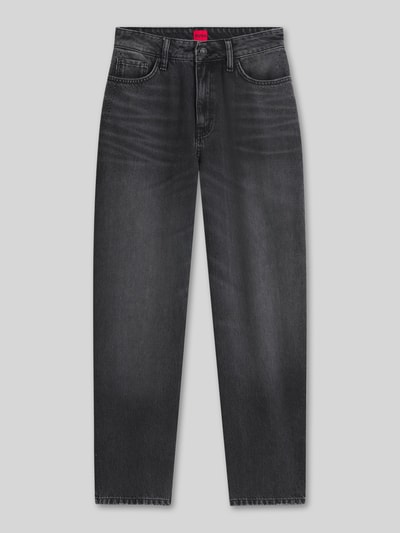 HUGO Barrel Fit Jeans aus reiner Baumwolle Dunkelgrau 2