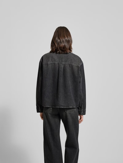 Anine Bing Oversized Jeansbluse aus reiner Baumwolle Black 5