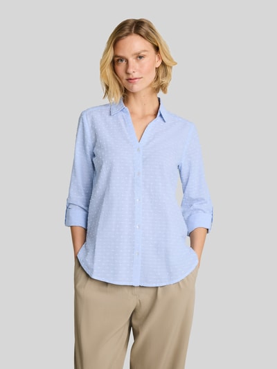 Tom Tailor Relaxed Fit Hemdbluse aus reiner Baumwolle Hellblau 4