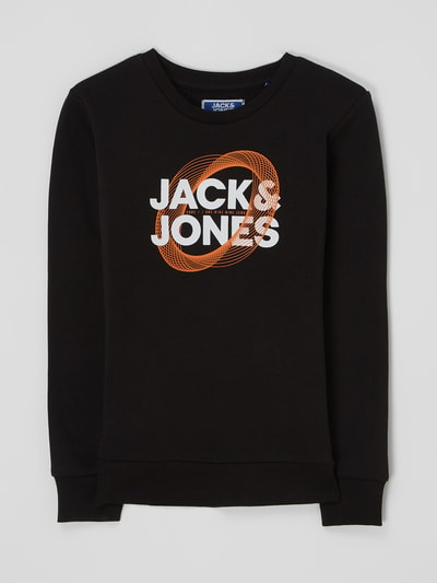 Jack & Jones Sweatshirt van katoenmix, model 'Luca' Zwart - 1