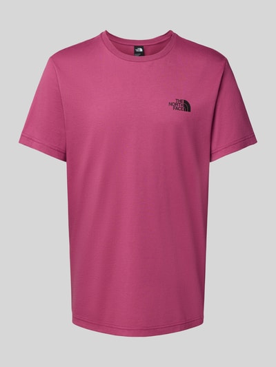The North Face T-shirt met labelprint Bordeaux - 2