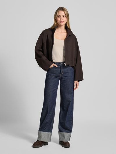 Drykorn Relaxed Fit Jacke mit Stehkragen Modell 'ELSTOW' Schoko 1