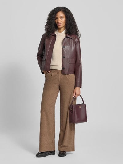 Soyaconcept Stoffen broek met achterzak, model 'VINJA' Chocoladebruin - 1