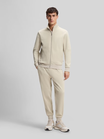 BOSS Bluza rozpinana o kroju regular fit z mieszanka bawełny model 'SHEPHERD 100' Beżowy 1
