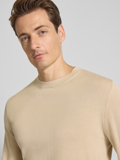 SELECTED HOMME Regular Fit Strickpullover aus reiner Baumwolle 'RAVI' Offwhite 3