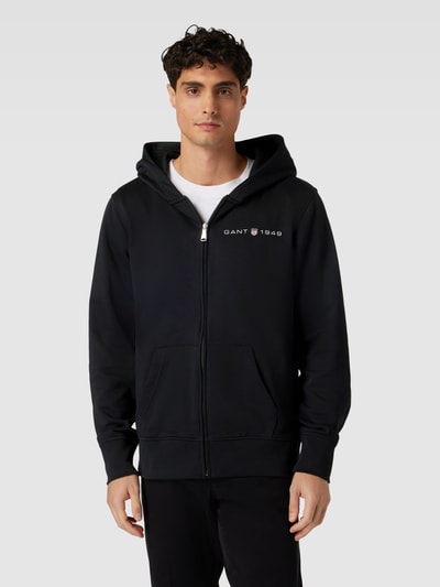 Gant Sweatjacke mit Kapuze Black 4