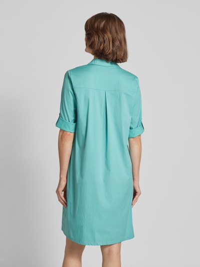 ROBE LÉGÈRE Knielanges Hemdblusenkleid in unifarbenem Design Mint 5