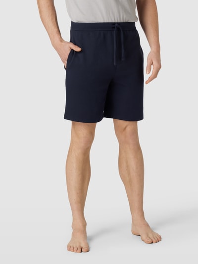 BOSS Regular Fit Shorts mit Label-Stitching Dunkelblau 4