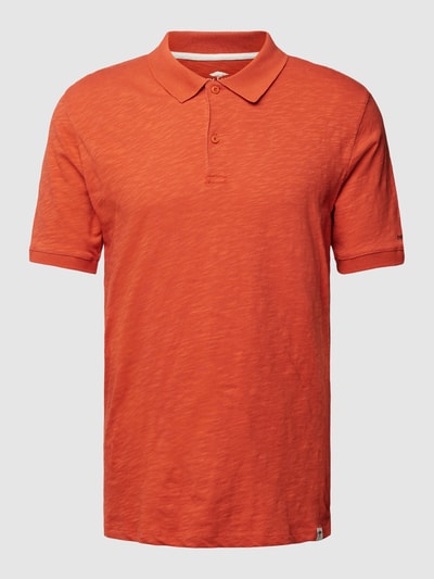 Fynch-Hatton Regular fit poloshirt in effen design Koraal gemêleerd - 2