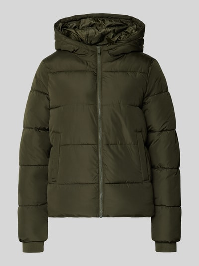 Pieces Kurtka pikowana o kroju regular fit z kapturem model ‘BEE NEW’ Khaki 2