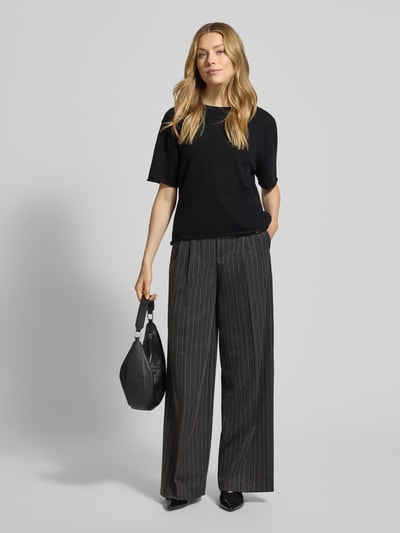 Oui Stoffhose mit Gesäßtaschen Mittelgrau 1