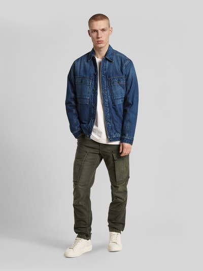 G-Star RAW Regular tapered cargobroek van katoenmix model 'Rovic' Kaki - 1