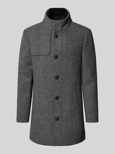 Lerros Lange jas met opstaande kraag en steekzakken Middengrijs - 2